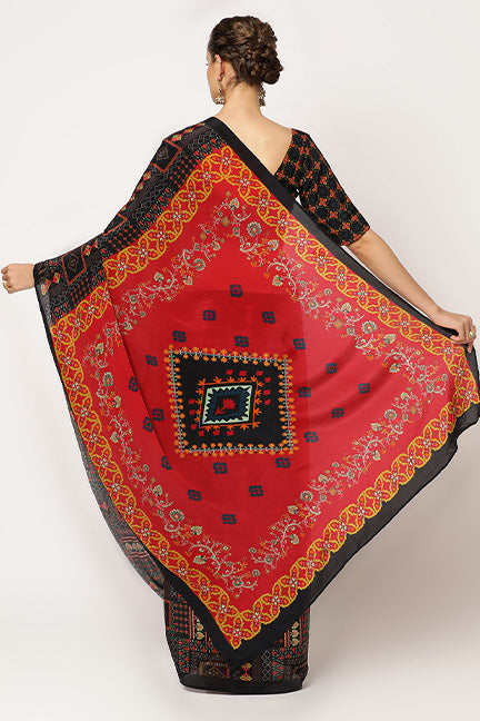 Black Drapery Saree