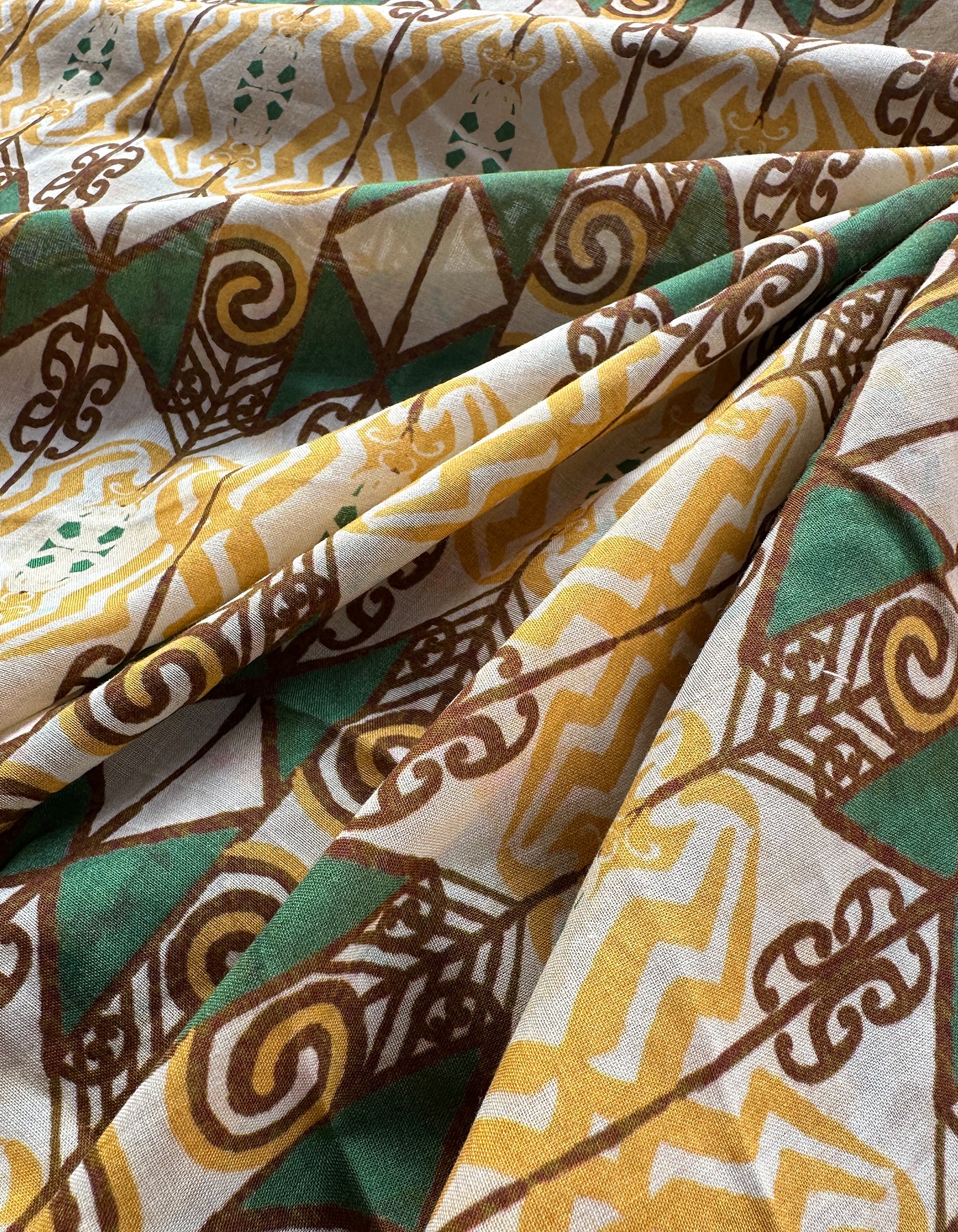 Sunset Serenade Yellow in Cotton Cambric