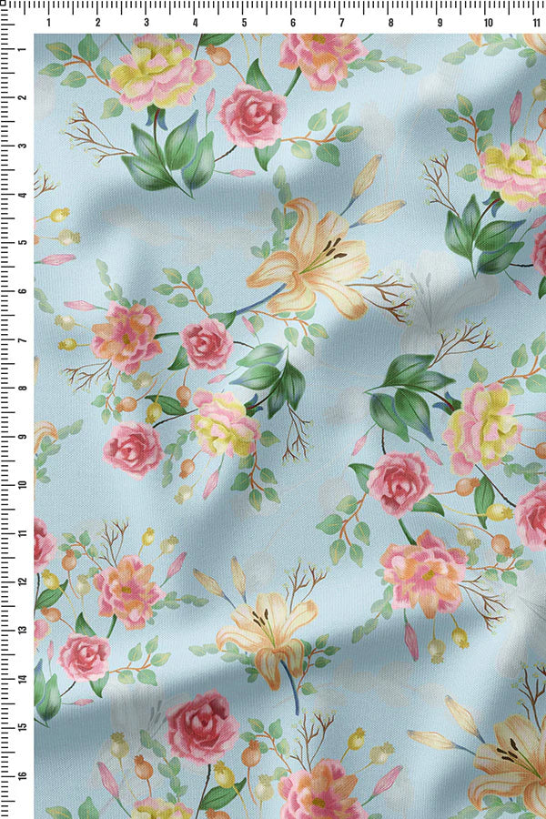 Enchanted garden in Cotton Mull (1.7 meters) - 969 for the entire piece