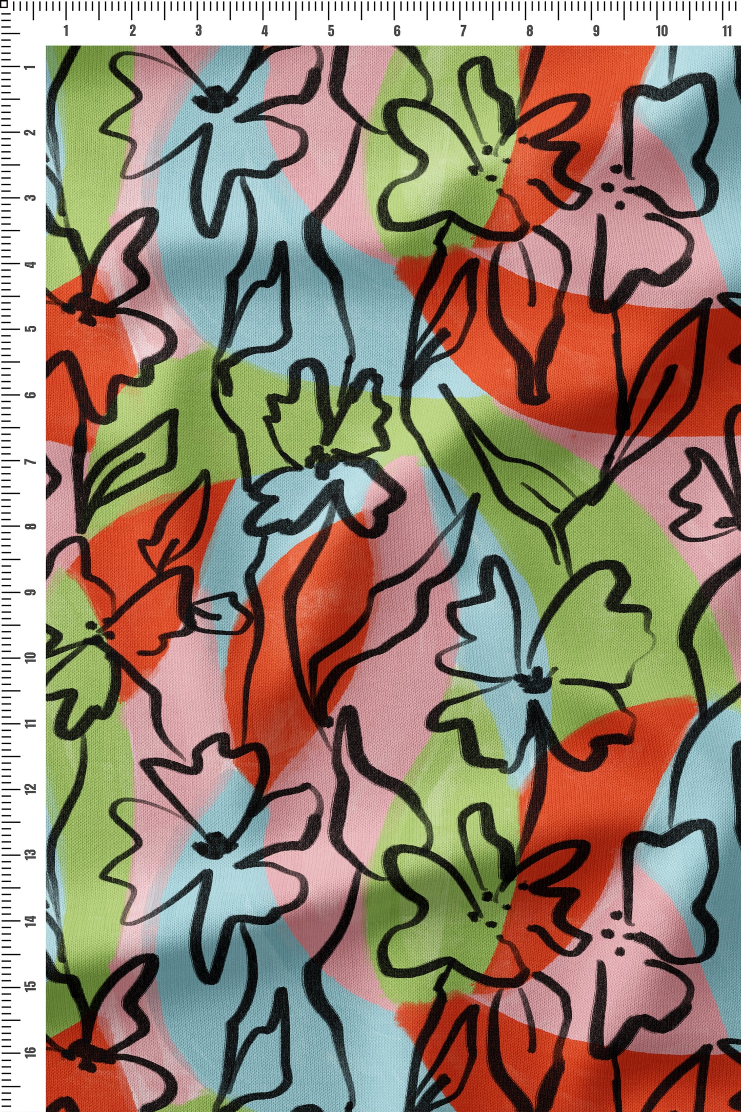 Abstract Meadow in cotton mull
