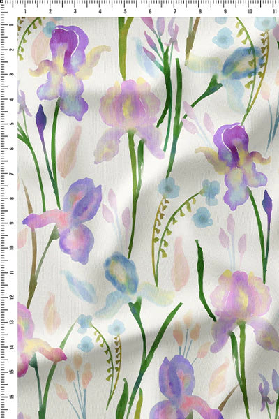 Iris Impressions in Cotton Mull (2.1 m)- 1197 for the entire piece