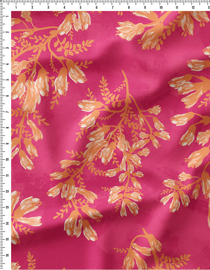 Pink Kohwai in Viscose crepe (1 m )- 749 for the entire piece