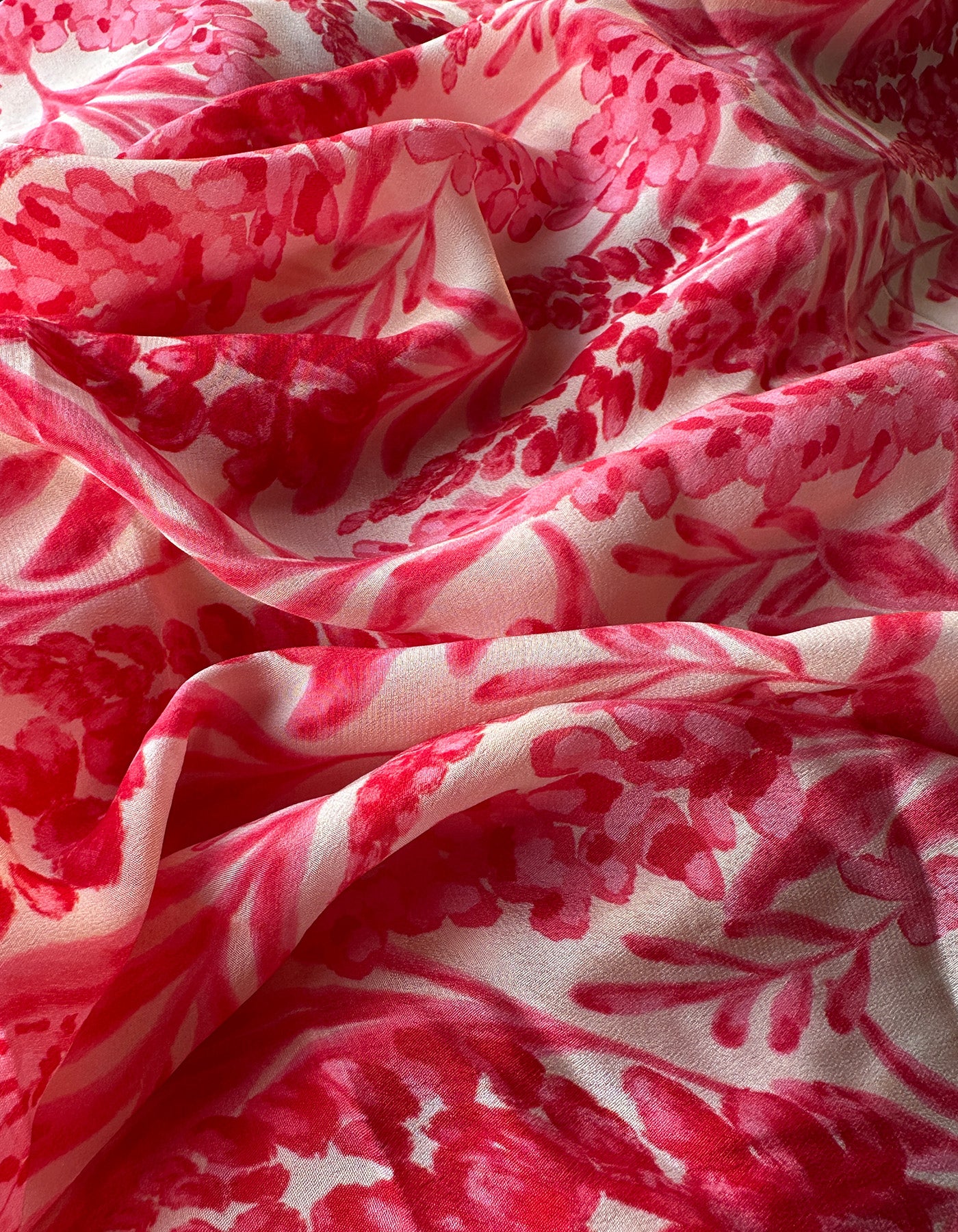 Crimson Lupine in Viscose Crepe