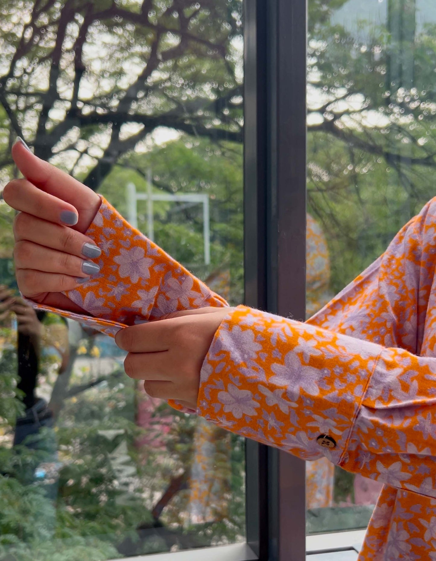 Ditsy Orange Shirt