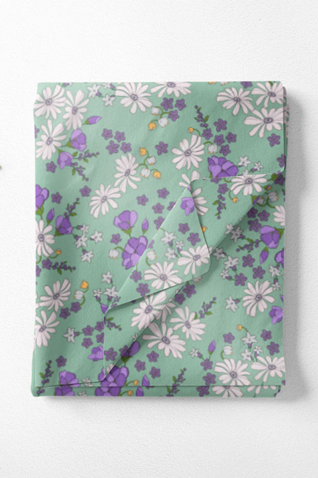 Quirky Daisies Green
