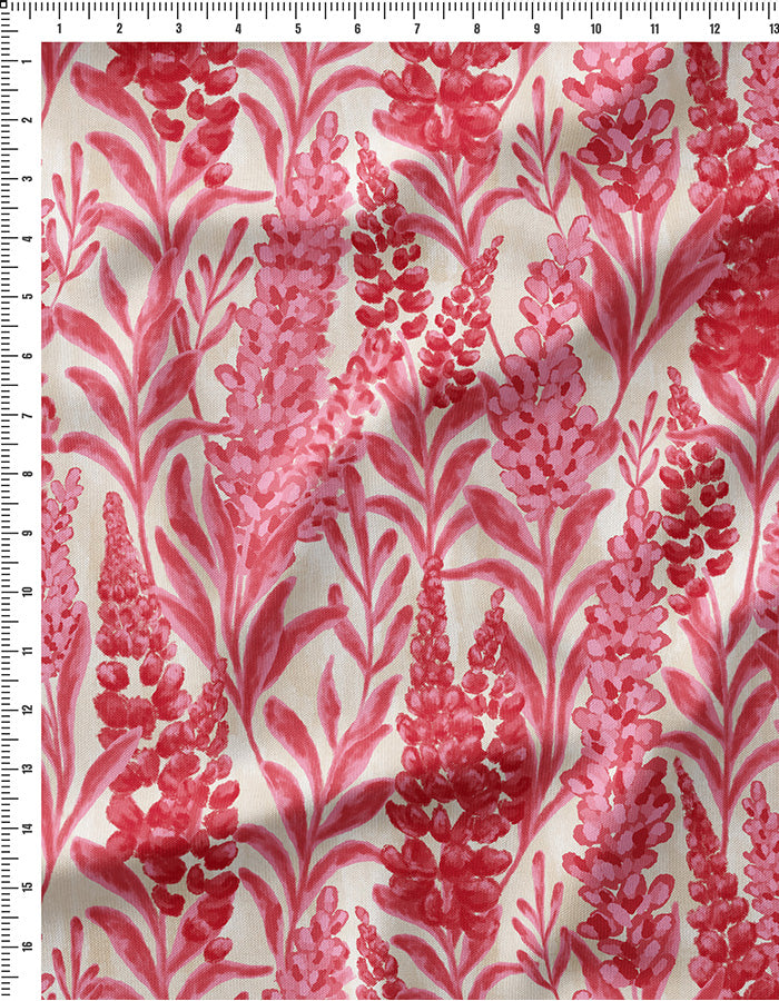 Crimson Lupine in Viscose Crepe