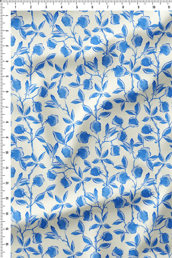 Petite Florals Blue - 1.9 meters - 1425 for the entire piece