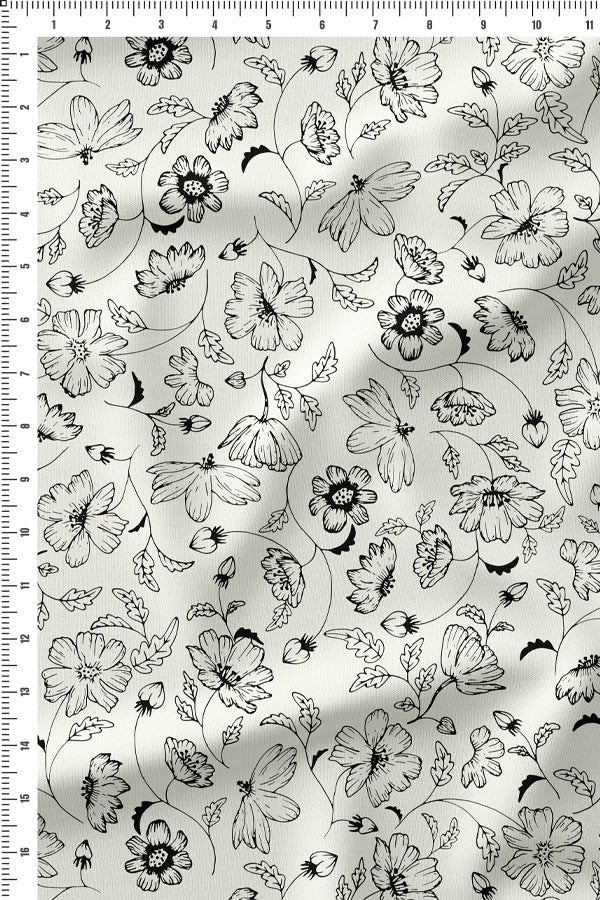 Linear Blooms Ivory