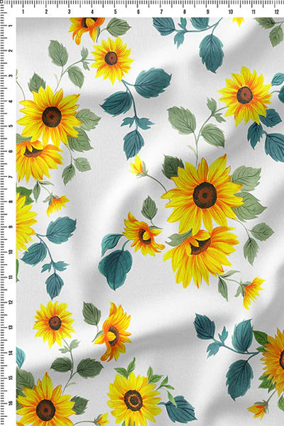 Sunny Sunflower in Cotton Mull (1.5 meter) - 855 for the entire piece