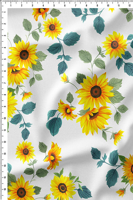 Sunny Sunflower in cotton cambric 3 meters