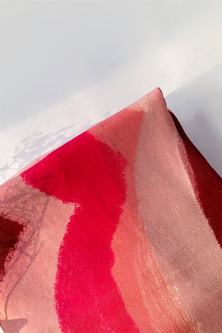 Symphony of Scallops Viscose Crepe